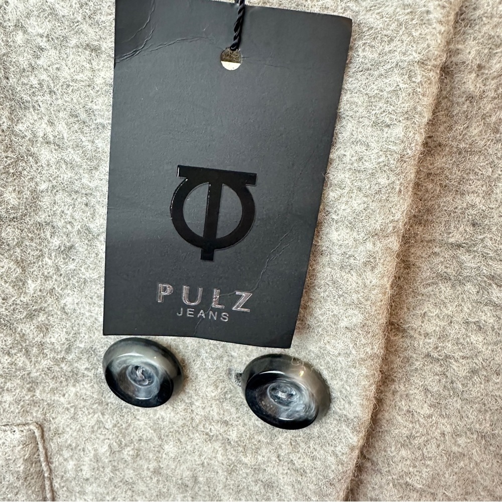 NWT PULZ Denmark Wool Blend Double Breasted Cardigan Lady Jacket M - Picture 4 of 10